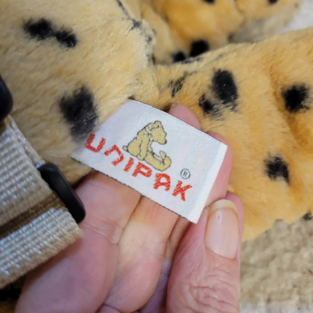 UNIPAK Plush Leopard Cheetah Backpack Y2K Animal Stuffed Toy Kawaii 15